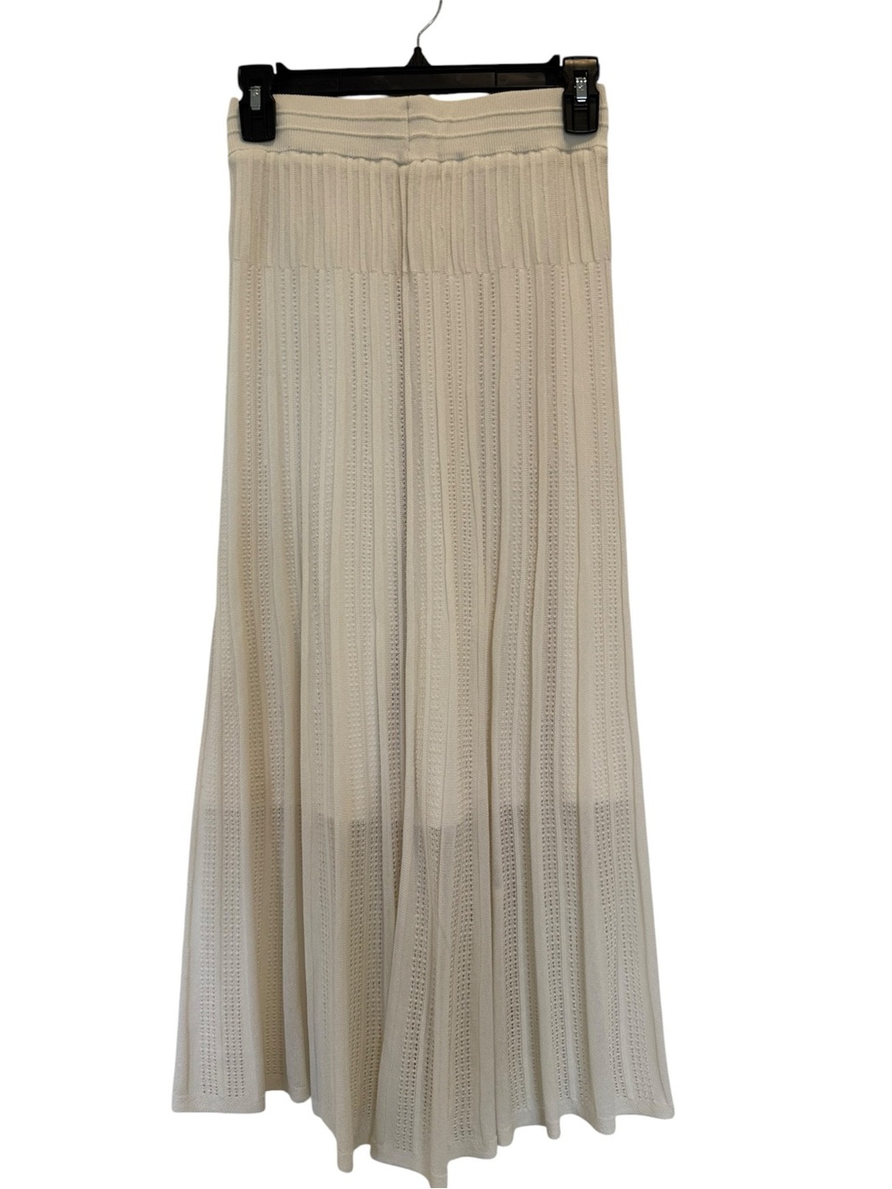 GU Uniqlo Cream Boho Hippie Prairie Maxi Knit Cottagecore Flower Child Skirt S - Picture 2 of 9
